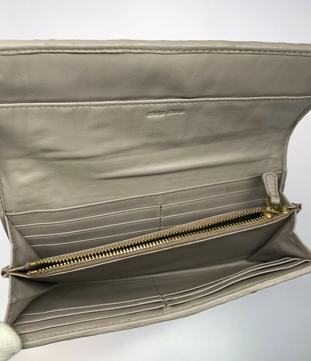 Miu Miu Matelass Long Wallet Black